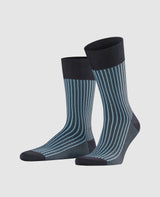 FALKE Oxford Stripe Men's Socks - dark navy