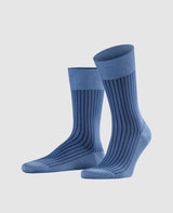 FALKE Oxford Stripe Men's Socks - dusty blue