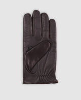Gloves with check pattern - Dark brown