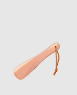 Short wooden shoe horn