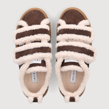SHEARLING LOW VELCRO - Dark Brown
