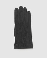 Wild boar leather gloves - Black