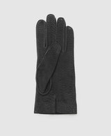 Wild boar leather gloves - Black