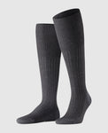 FALKE Bristol Men's Knee-High Socks - anthracite mel.