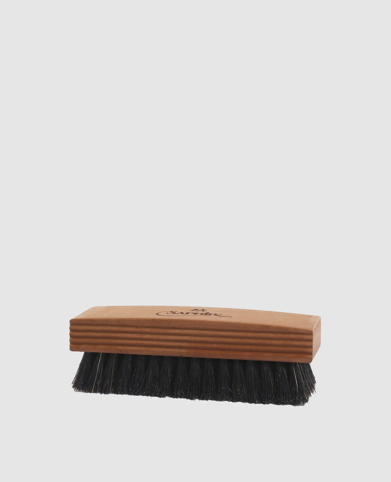 High-quality polishing brush with horsehair bristles - Black