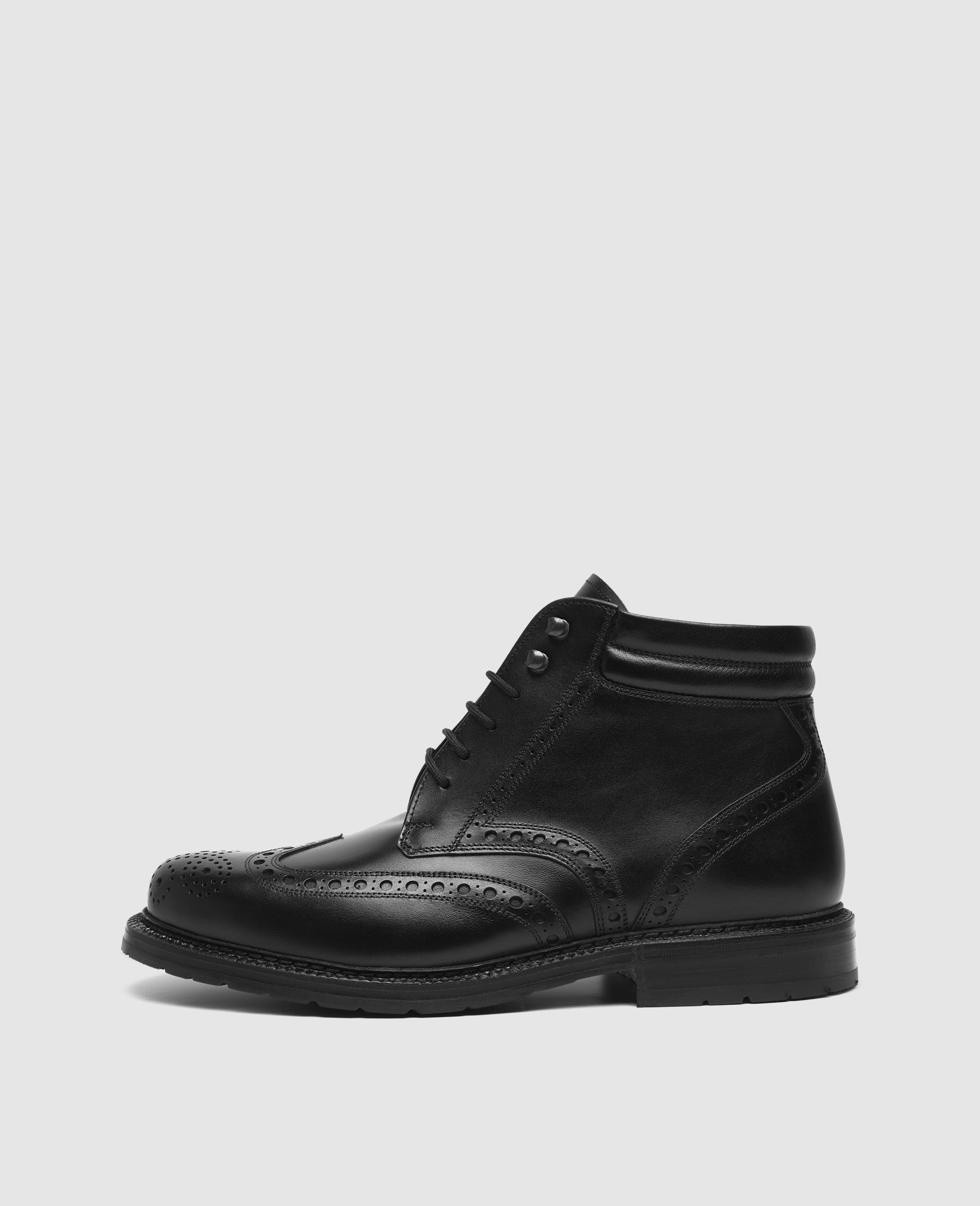 Janosh K Full-Brogue BC Derby Boot in Black - Heinrich Dinkelacker ...
