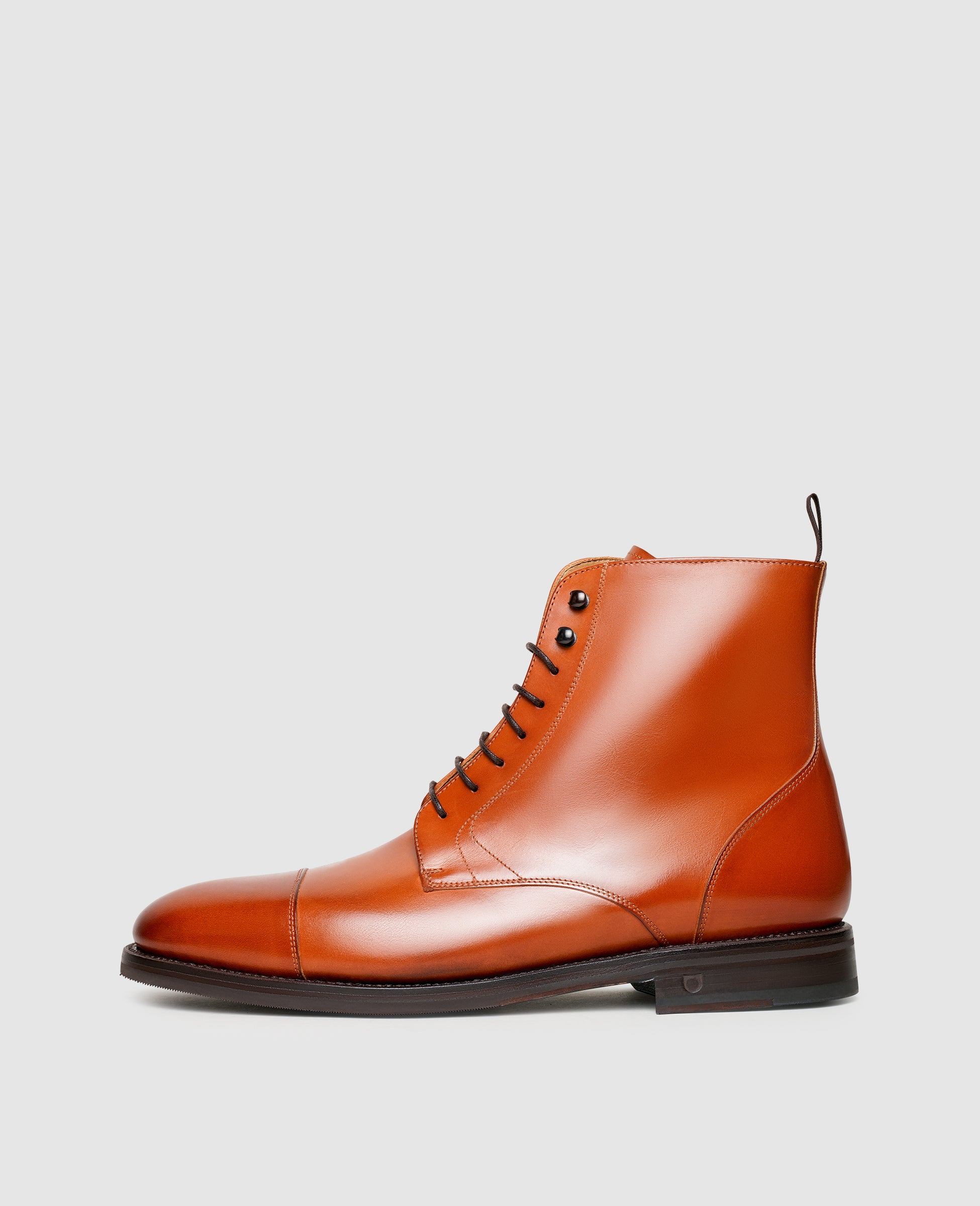 Men's lace-up boots made of smooth leather | Henry Stevens | Shoepassion