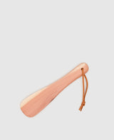 Short wooden shoe horn