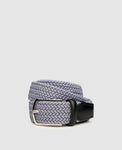 Elastic braided belt - Light gray