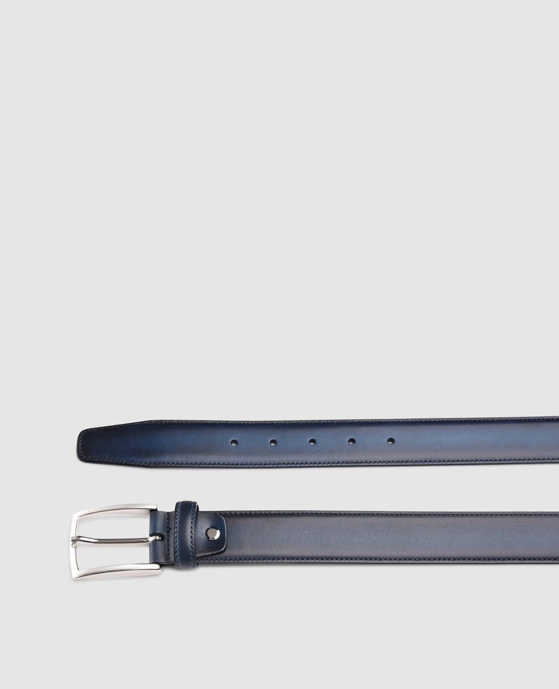 Men’s Patina belt in navy - Navy